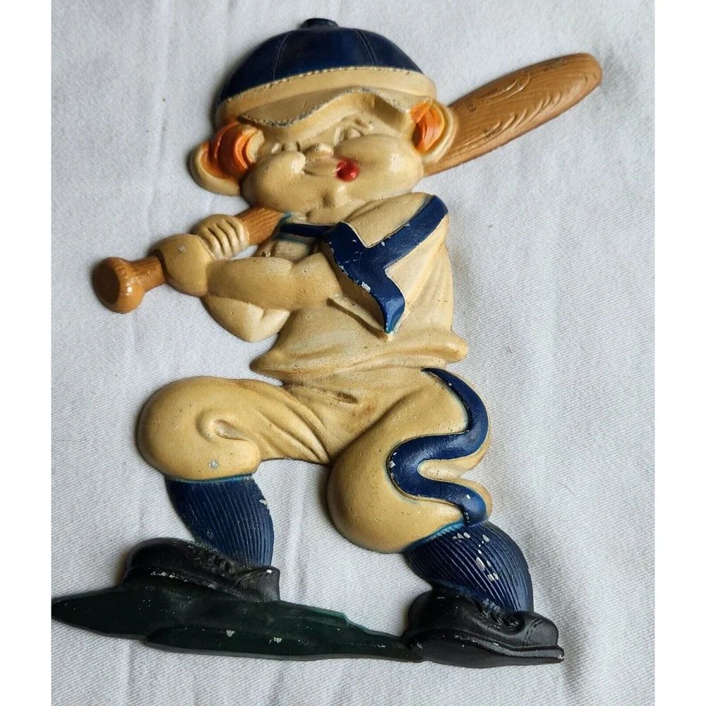 Sexton 1970's Cast Metal‎ Baseball Players Wall Paque